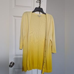 Yellow cardigan